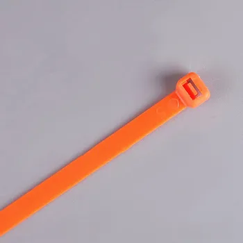 100vnt/daug 5*400mm Orange Savaiminio Fiksavimo Nailono Laidą Zip Ryšių Kabelių, Kabelinių Ryšių.