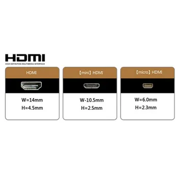 0,1 M 1M žemyn Kampu 90 Laipsnių FPV Micro HDMI Male į Mini HDMI FPC Plokščias Kabelis GOPRO Multicopter Oro Fotografija