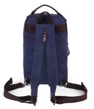 070717 unisex canvas small backpack shoulder bag