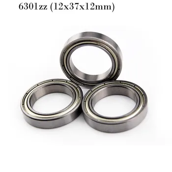 (10 PCS) 6301zz (12x37x12mm) Metal Shielded Ball Bearing Bearings 6301z 12*37*12