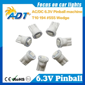 100 vnt T10 5050 1SMD 1 194 #555 W5W 5050 SMD LED automobilio Pusėje Pleišto automobilių ar automobilių nurodyti lampada pinball