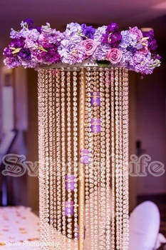 100cm(H) Aukso Vestuvių gėlių Stovas Žvakių laikikliai Stalo Puošmena 10vnt/daug