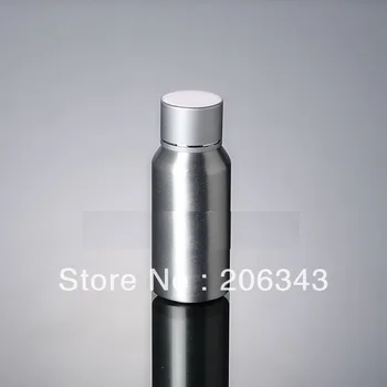 100vnt 50ml Aliuminio buteliukas su sidabro spalvos dangteliu arba losjonas butelis