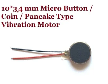 100vnt/daug 10*3.4 MM Ultra Micro Mygtuką Tipo Vibracijos, Variklis 2.5-4V/0.07 A Elektros Varikliu Nemokamas pristatymas