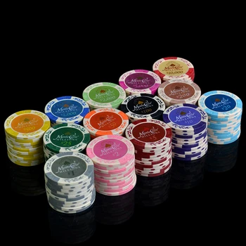 100VNT/Daug Monte carlo Kviečių Dolerio Dizaino Pokerio Žetonų Kazino Monetų Texas Hold ' em 