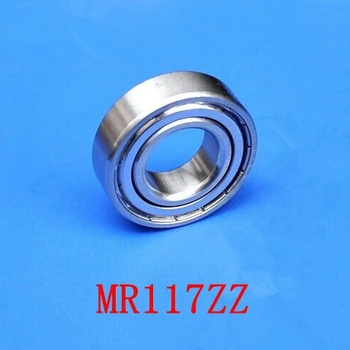100vnt MR117ZZ 7x11x3 Ekranuoti padengti miniatiūriniai rutuliniai guoliai su giliais MR117 -2Z 7*11*3 mm