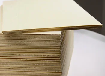 100x100x2mm Pastato modelis medžiagų Pyrography plonas medžio kompozito valdybos mediena, laminuota liepų
