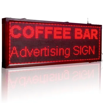 10mm didelio ryškumo ženklas kavos baras tekstas ekrane,136*56cm ,48 * 128 pikselių, wifi Lauko vandeniui led ekranas, lenta