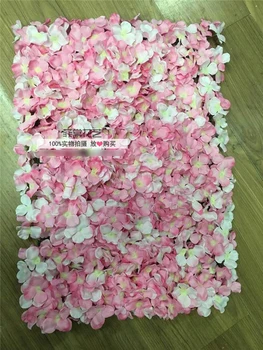 10VNT 40cm*60cm Dirbtinio šilko hot pink Hydrangea gėlių sienos vestuvių dekoravimas namuose deor šalis gėlės sienos
