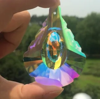 10vnt 63mm crystal Rainbow AB suncatcher liustra crystal prism pakabukas dėl šviestuvo dalys nemokamas pristatymas+nemokamas žiedai