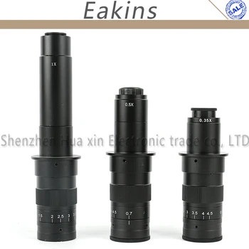 10X - 120X 180X 300X Reguliuojamas 25mm Zoom C-mount Objektyvas 0.7 X - 4.5 X Pramonės Mikroskopo Vaizdo Kamera Okuliaro didinamasis stiklas