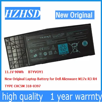 11.1 V 90Wh/9CELL Naujas Originalus BTYVOY1 Nešiojamas Baterija Dell Alienware M17x R3 R4 MODELIS C0C5M 318-0397