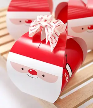 11.2*11.5*14.5 CM Santa Claus Cake Box Blynai Lauke Slapukus Box Dovanų Dėžutėje 100vnt/lot Nemokamas pristatymas