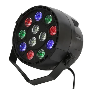 12W RGBW Balso Aktyvuota LED Scenos Šviesos Led Butas Projektorius Par Lempos su DMX Master Slave Partijos Atostogų DJ Šalis, Diskoteka