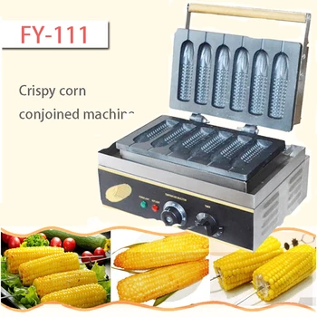1PC FY-111 Šešių vienetų, Komercinių kukurūzų pliurpalas maker rench blynai hot dog priėmimo mašina, Keptos kukurūzų mašina