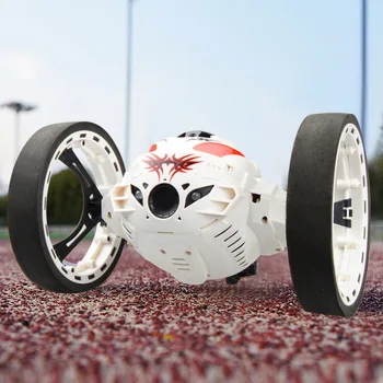 2.4 G RC Bounce Automobilį su Šokinėja LED Šviesos Muzika Automatinė balansavimo Vertikaliai pėsčiomis Nuotolinio Valdymo Robotas Automobilių Žaislai, Dovanos vaikams