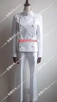 2016 Anime Shokugeki nr. Soma Takumi Aldini Cosplay Kostiumų Virėja Uniformos Palto,+Kelnės
