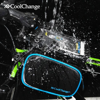 2017 CoolChange 6.2 Colių atsparus Vandeniui Kalnų Keliais, važiavimas Dviračiu maišelį & Touch Screen Dviračio Krepšys Priekinis Rėmas Viršų Mobilųjį Telefoną Dviračių Krepšys