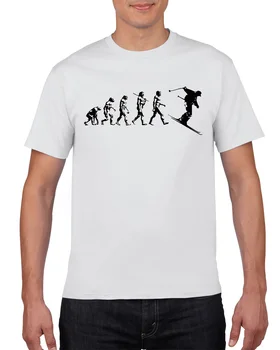 2018 Karšto pardavimo T-Shirt Evoliucija Slidininkas Alpine 