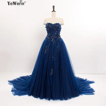 2018 linijos, Elegantiškas Brangioji, Vakaro Suknelės ilgai Nuotakos suknelė mėlyna šalis Prom Dresses oficialų suknelė chalatas de soiree