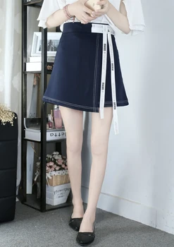 2018 m. pavasario ir vasaros naujų aukštos juosmens žodį sijonas su mados plonas sijonas