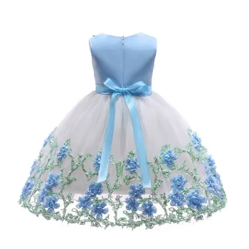 2018 m. Sukurta Nauja Vaikiška Merginos Princesė Suknelė Pavasario Vasaros Mergaičių Šokių Suknelės Didelis Mergaičių Lankas, Kamuolys Suknelė Vestuvių Suknelė