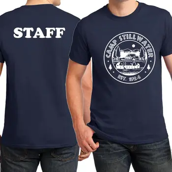 2018 m. Vasaros Mados Karšto Pardavimo Vyrai, O-Neck T Shirt Vasaros TV Siaubo Stovykla Stillwater Patarėjas Tamsiai Mėlynos spalvos marškinėliai