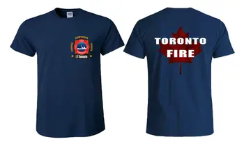 2018 m. Vasaros Mados Karšto Pardavimo Vyrams Marškinėliai Toronto Priešgaisrinės Tarnybos logotipą Vyrų Dizaino Marškinėliai