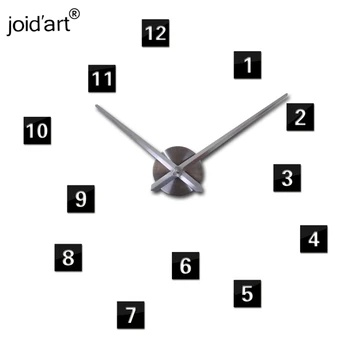 2018 naujas sieninis laikrodis kvarcinis žiūrėti reloj de sumalti modernus dizainas, didelis dekoratyvinis laikrodžiai Europoje akrilo lipdukai kambarį klok