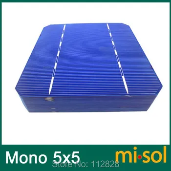 20pcs/daug Mono Saulės Elementų 5x5 2.8 w, A kategorijos, monokristalinius ląstelių, DIY saulės