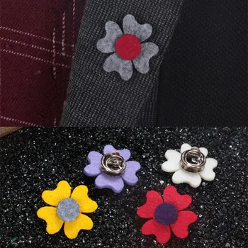 20pcs Naujas mados vyrai gėlių atlapas pin kostiumas boutonniere audinio mygtuką Stick drugelis broches apykaklės kaiščiai vestuvių