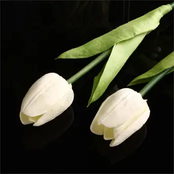 20pcs Tulip Gėlių Latekso Nekilnojamojo Touch Vestuvių Dcor Gėlių Geriausios Kokybės KC451