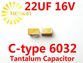 22UF 16V C tipo 2312 6032 226C SMD Tantalo Kondensatorių TAJC226K016RNJ x500PCS