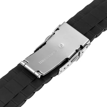 24mm Silikono Guma Watchband + Rankena Adapteris + Įrankis, skirtas Suunto Core Nerūdijančio Plieno Sagtimi Žiūrėti Juosta Dirželis Dervos Apyrankė Juoda