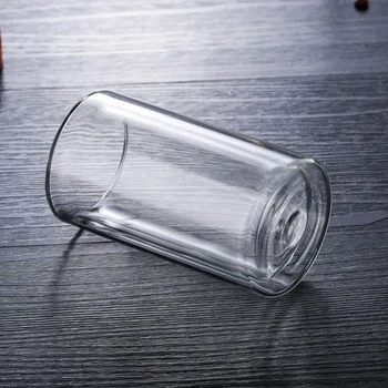 250ML 300ML dviguba izoliacija stiklo puodelis Tiesiai kavos puodelis pieno, puodeliai dovana Cilindro korėjos stiliaus Didelis atsparumas temperatūrai