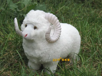 26x21cm modelis žaislas baltos avys garso baa avių modelis žaislas polietileno & kailiai, rankdarbiai,apdaila dovana, vaikų žaislų d239