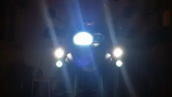 2vnt 125W Motociklo Vandeniui U5 LED Vairavimo Rūko Dėmesio Headligh Cafe Racer Senosios Mokyklos Bobber Custom, Chopper