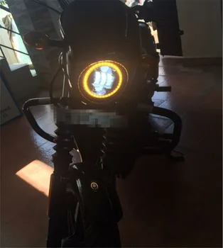 2VNT 50W Automobilio LED Žibintų 5.75 colių Motociklo Šviesos Harley Davidson Universalios