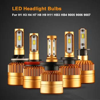2vnt H4 H7, LED H11 H8, H9 H1 HB4 H3, HB3 9005 9006 LED Žibintų Lemputės su 