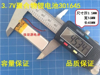 3,7 V ličio polimerų baterija 301645 350MAH Bluetooth įrašymo pen taško skaitymo mašina Luqi Nie Li-ion Ląstelių