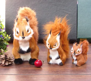 3 pices rinkinys mielas modeliavimas voverė žaislai mielas voverė famlies lėlės dovana
