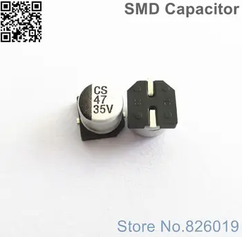 300pcs/daug 35v 47uf SMD Aliuminio Elektrolitinių Kondensatorių dydis 6.3*5.4 47uf 35v