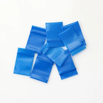 300pcs/daug Mėlynos spalvos Plastiko Maišelius 2x2.5cm Mini Ziplock Zip Zip Lock Reclosable Poly Bag Papuošalų, Aksesuarų, Dovanų Pakavimo Krepšiai