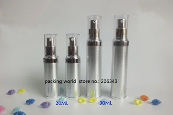 30ML UV sidabro beoriu butelį plastiko butelį losjonas/emulsija/fondas/serumas-kosmetikos pakavimo odos priežiūros rūko purkštuvu butelis