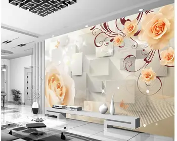 3d kambario apmušalai Namų Puošybai Mados Rožės TV, sienų tapyba foto sienų tapetai