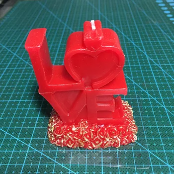 3D Silikono Muilas/Žvakė Pelėsiai-Vestuvių Tortą Pelėsių Širdies meilės silikono muilo Pelėsių rankų darbo