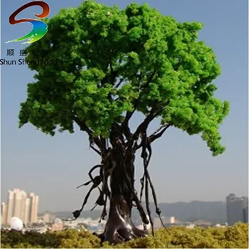 3pcs Aukštis :10cm modelis vielos masto medį, pastato modelis išdėstymo modelis medis su lapais