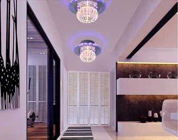 3W kristalų lubų lempa miegamasis lempos, koridorius, koridoriuje šviesos modernios led lubų šviesos, gyvenimo abajur AC200-240V luminaria