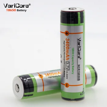 4 pcs. New VariCore  Original 18650 3400 mAh NCR18650B 3.7 V lithium-ion Rechargebale battery Protection PCB