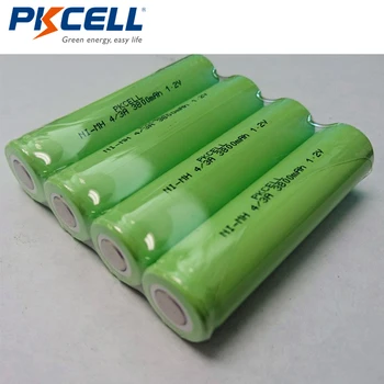 4Pcs PKCELL NiMH Įkraunamos Baterijos, 4/3A 17670 3800mAh 1.2 V Medicinos prietaisų Apdorojimo Baterija